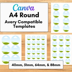 A4-formaat Avery ronde canvas sjablonen bundel, slepen en neerzetten