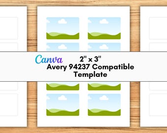 Avery 94237 Canva Blank Template | Labels | Fully Editable Drag and Drop