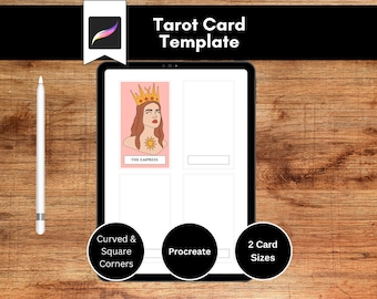 Procreate Tarot Card Template Oracle Standard Sizes, Personal and Commercial Use