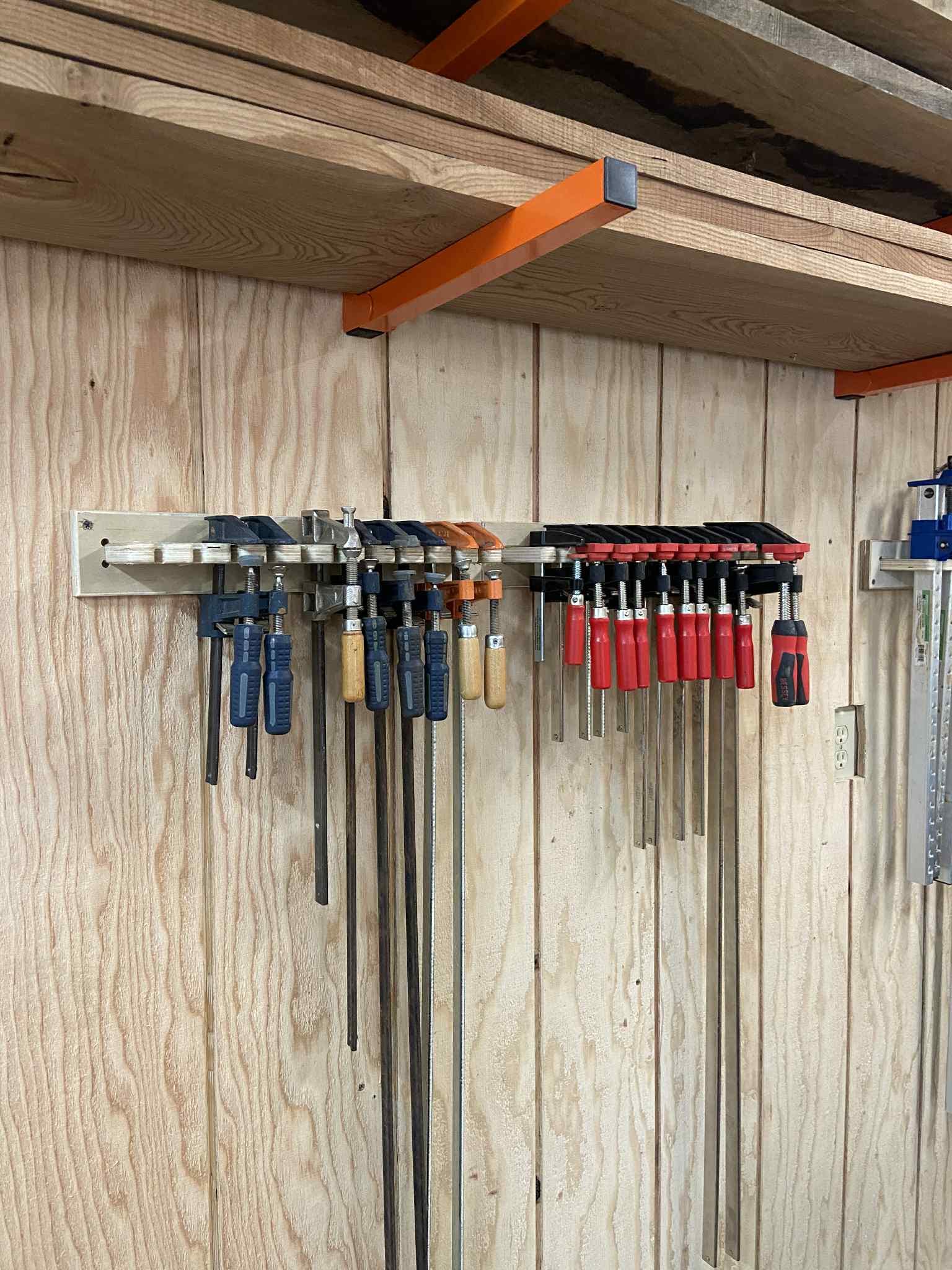 Universal Clamp Storage - Options for F-clamps, Pipe Clamps and Bar ...
