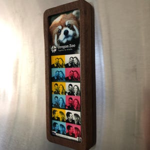 Walnut Magnetic Photobooth Frame: 6x2 Inch Photo Display