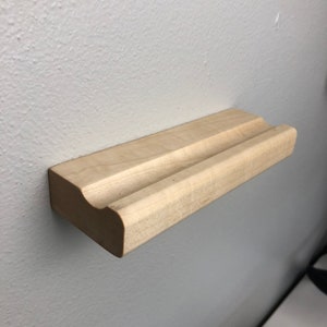 Maple Hardwood Vinyl Record Display Ledge - Wall Mount Album Shelf