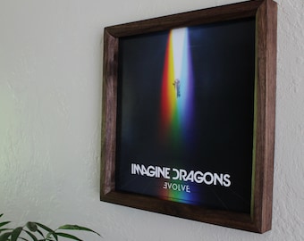 Black Walnut Record Frame: Vinyl Wall Display, Album Mount