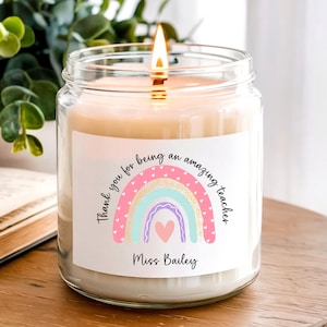 Teacher Candle Label, Teacher Gifts, Teacher Candle, Teacher Thank You, Thank You Gift For Teacher, Gift For Teacher, Amazing Teacher Gift