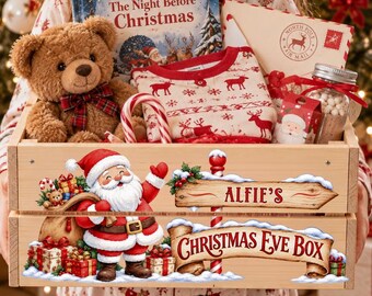 Christmas Eve Box, Personalised Christmas Crate,  December Box,  Santa Gift Crate,  Christmas Eve Crate,