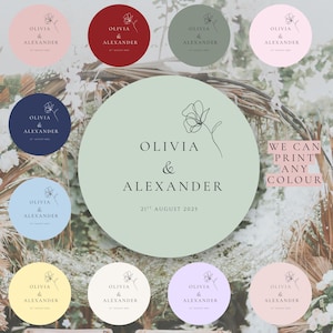 Adesivi per matrimonio, articoli di cancelleria per matrimonio, adesivi di ringraziamento, adesivi per bomboniere, adesivi personalizzati per matrimonio, adesivi per matrimonio blu polvere