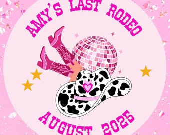 Last Rodeo Hen Party Stickers, Last Rodeo Hen Do, Hen Party Stickers, Cow Girl Stickers, Hen Party Bags, Cowboy Hen Accessories