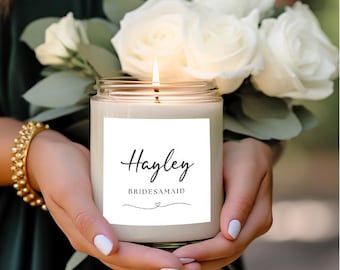 Vuoi essere la mia damigella d'onore? Adesivo per candela da damigella d'onore, Regalo per damigella d'onore, Adesivo per proposta di matrimonio, Etichetta per candela, Scatola per proposta di matrimonio