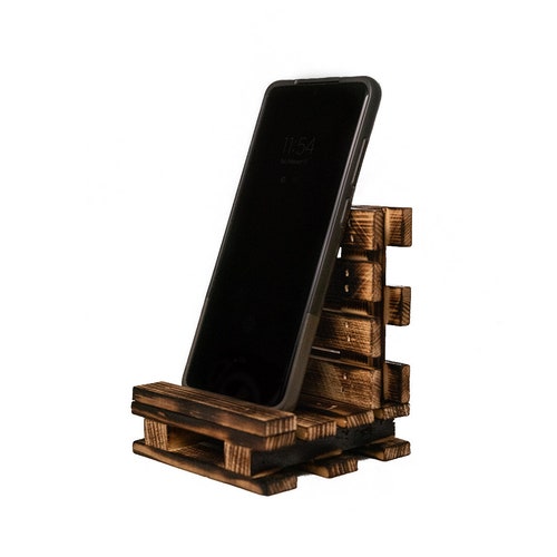 Modern Phone Stand 3d Printed Copper Finish Desk Holder Etsy