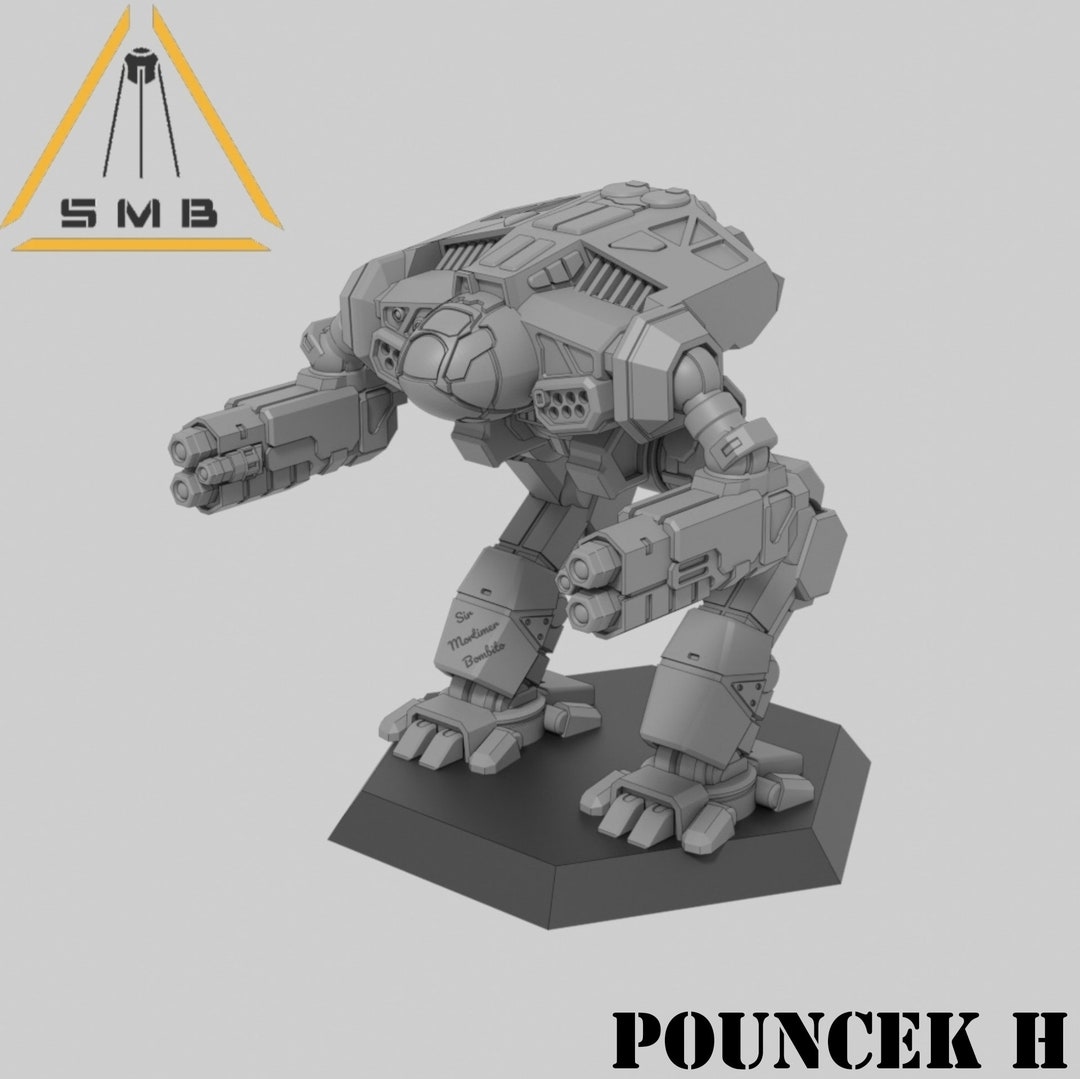 Pouncer H Alternate Battletech Miniature Mechwarrior Etsy