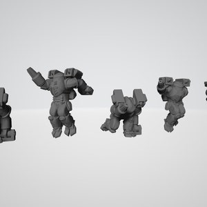 Clan Elementals (Holding on to mechs) | Alternate Battletech Miniature | Mechwarrior