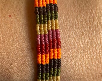 Handwoven Nylon Friendship Bracelet - Adjustable Cord Bracelet