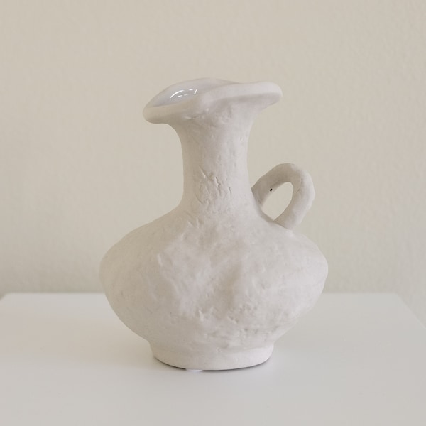 Handmade ceramic vase, wabi-sabi style vase, vintage vase