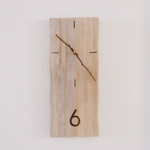 Wooden Clock, Vintage clock, Wabisabi clock, wood clock, wall decoration
