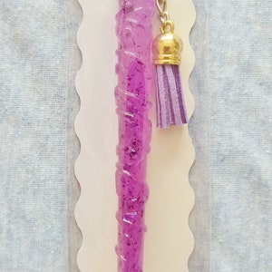 Purple 'Glow in the Dark' + Glitter, (Style No4), With Alloy Tip/Nib, with Tasel