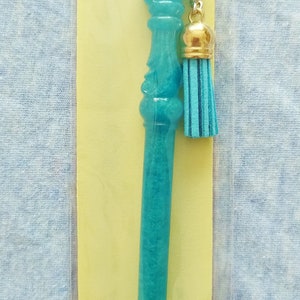 Turquoise Wand Shape (Style No6) with Alloy Nib/Tip and Tassel