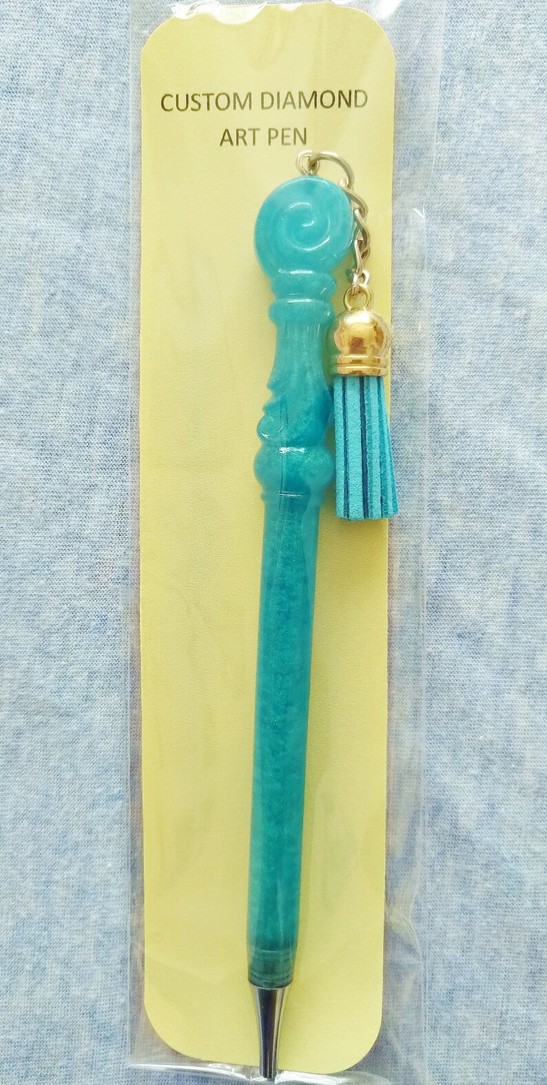 Turquoise Wand Shape (Style No6) with Alloy Nib/Tip and Tassel