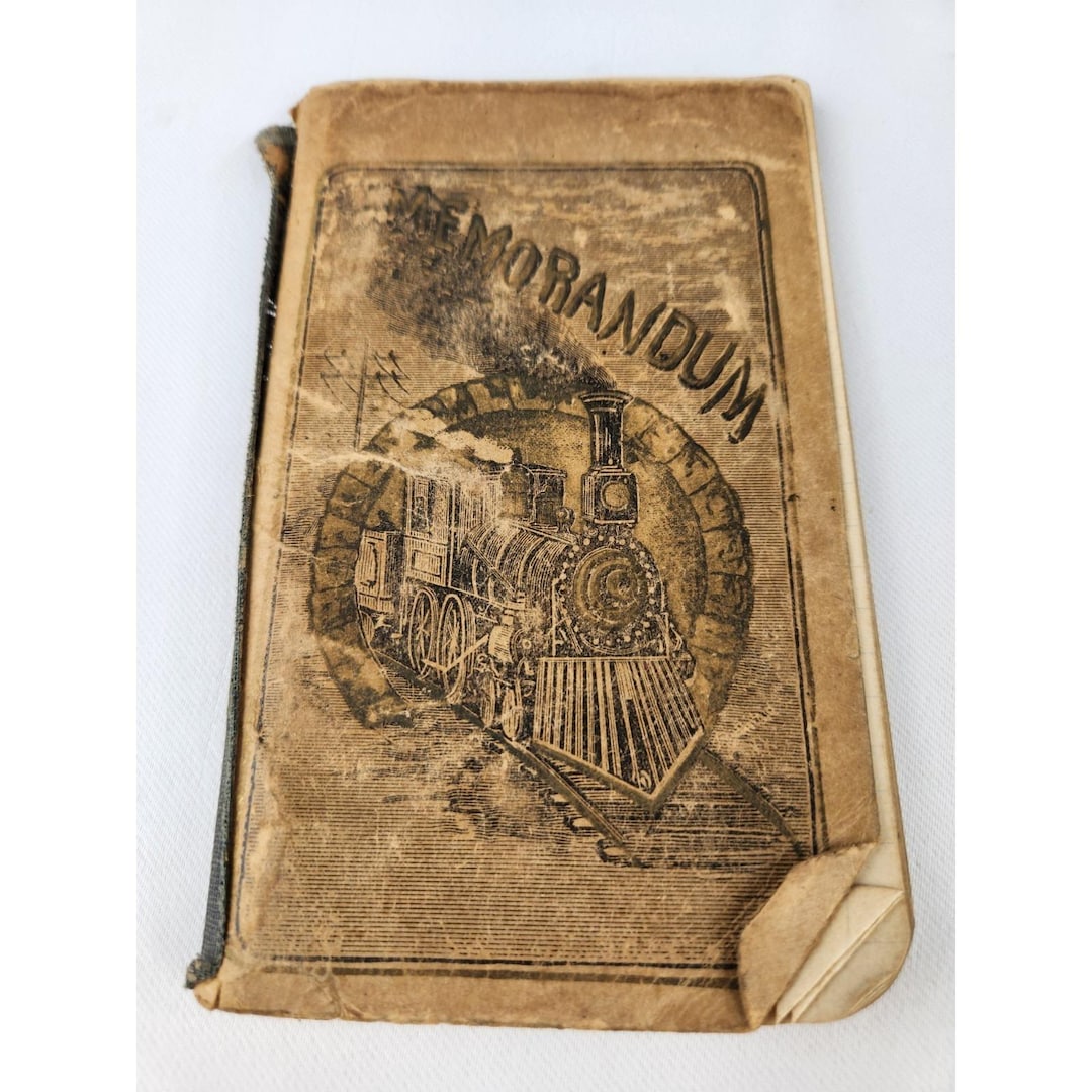 Train Conductor Notebook Example Antique Train Memorandum Blank Notebook Steam Engine Logbook Conductor ...