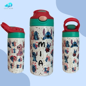 Stitch kids water bottle, personalized water bottle, kid name water bottle, kids tumbler, personalized Stitch tumbler