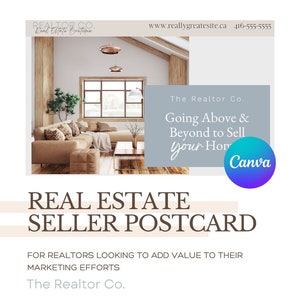 Real Estate Marketing, Realtor added value, Listing Postcard, Realtor Farming card, Realtor Postcard, Real Estate Marketing, Editable, Canva