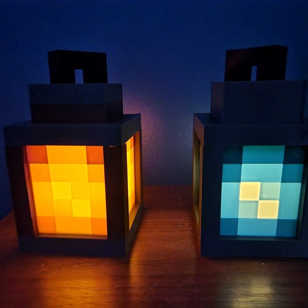 Linterna para juegos: regalo para gamers inspirado en Minecraft y decoración de luz nocturna.