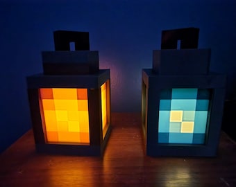 Gaming Lantern - Minecraft inspired gamer gift and night light decor