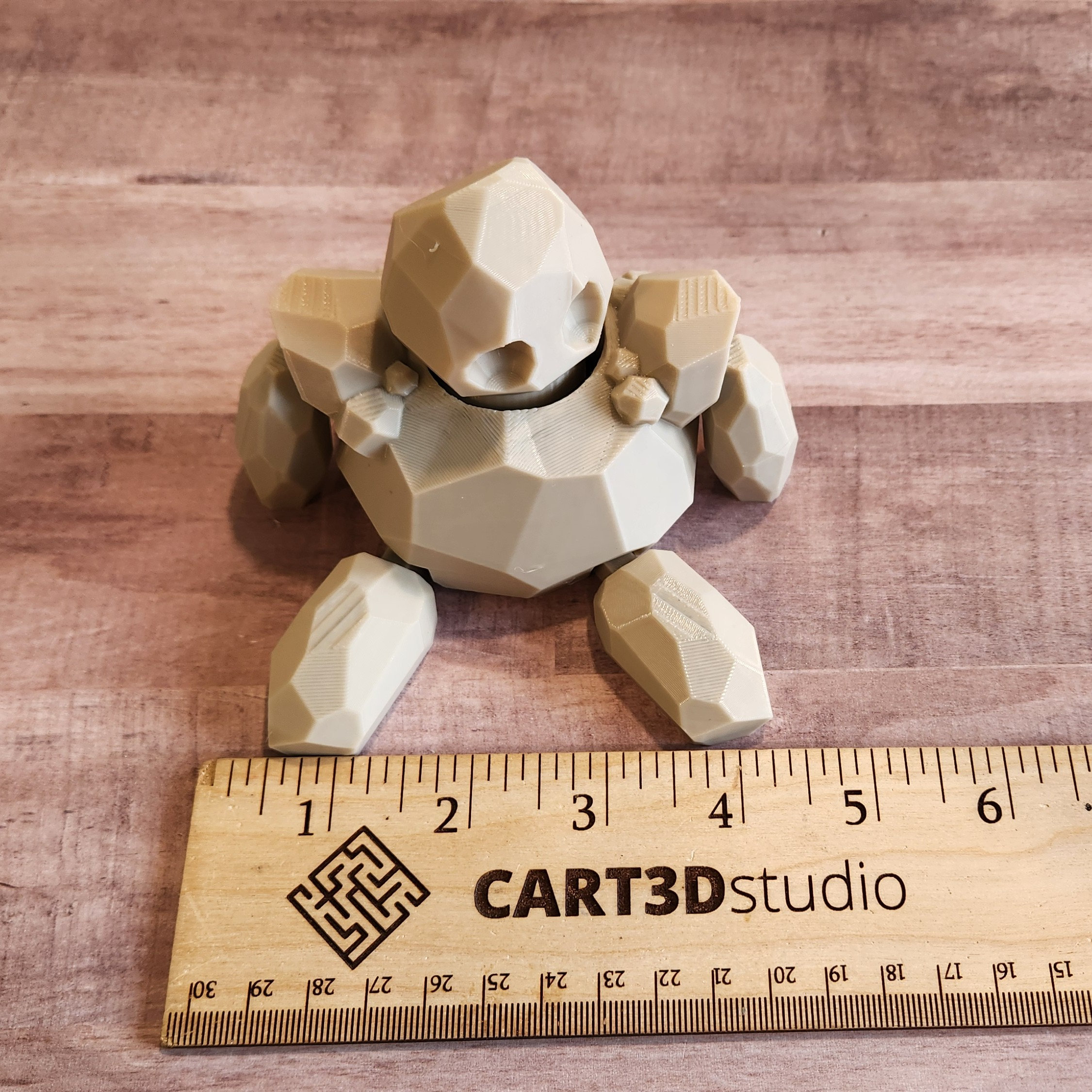 Rock Golem - Articulated 3d Printed Stone Figure - Etsy