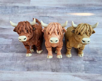 Articulated Highland Cow Fidget figure - 8.5"