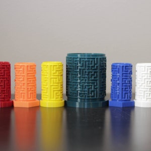 Large Cylinder Puzzle Box - 3D Printed Maze Labyrinth / brain teaser / money box