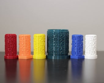 Large Cylinder Puzzle Box - 3D Printed Maze Labyrinth / brain teaser / money box
