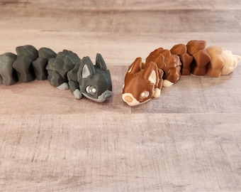 Articulated Flexi squirrel Fidget: 3D Printed wooland Desk Decor