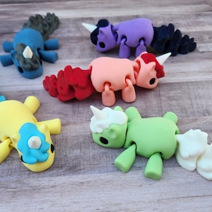 Flexi Unicorn - Articulated Unicorn Fidget - 7&quot;