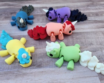 Flexi Unicorn - Articulated Unicorn Fidget - 7"
