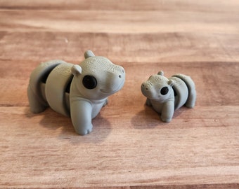 Baby Hippo - Articulated hippopotamus Fidget