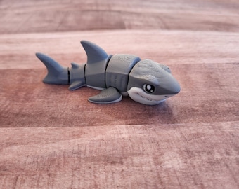 3D Printed Articulated Shark Fidget – Great White Shark Flexi
