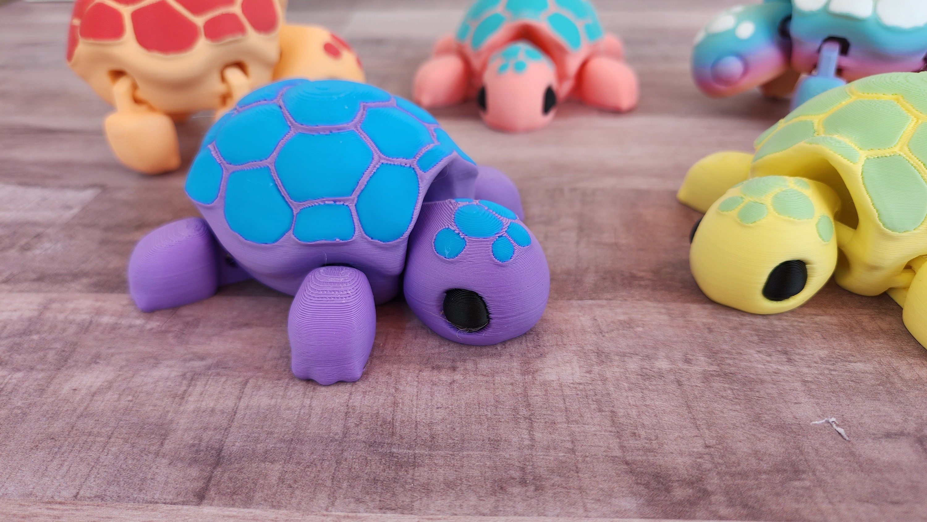 Retractable Turtles Flexi Turtle - Articulated Turtle Fidget - Etsy