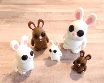Articulated Bunny Fidget: 3D Printed Rabbit, Zou3D Design