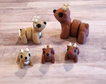 Baby Deer or reindeer - Articulated Flexi deer Fidget