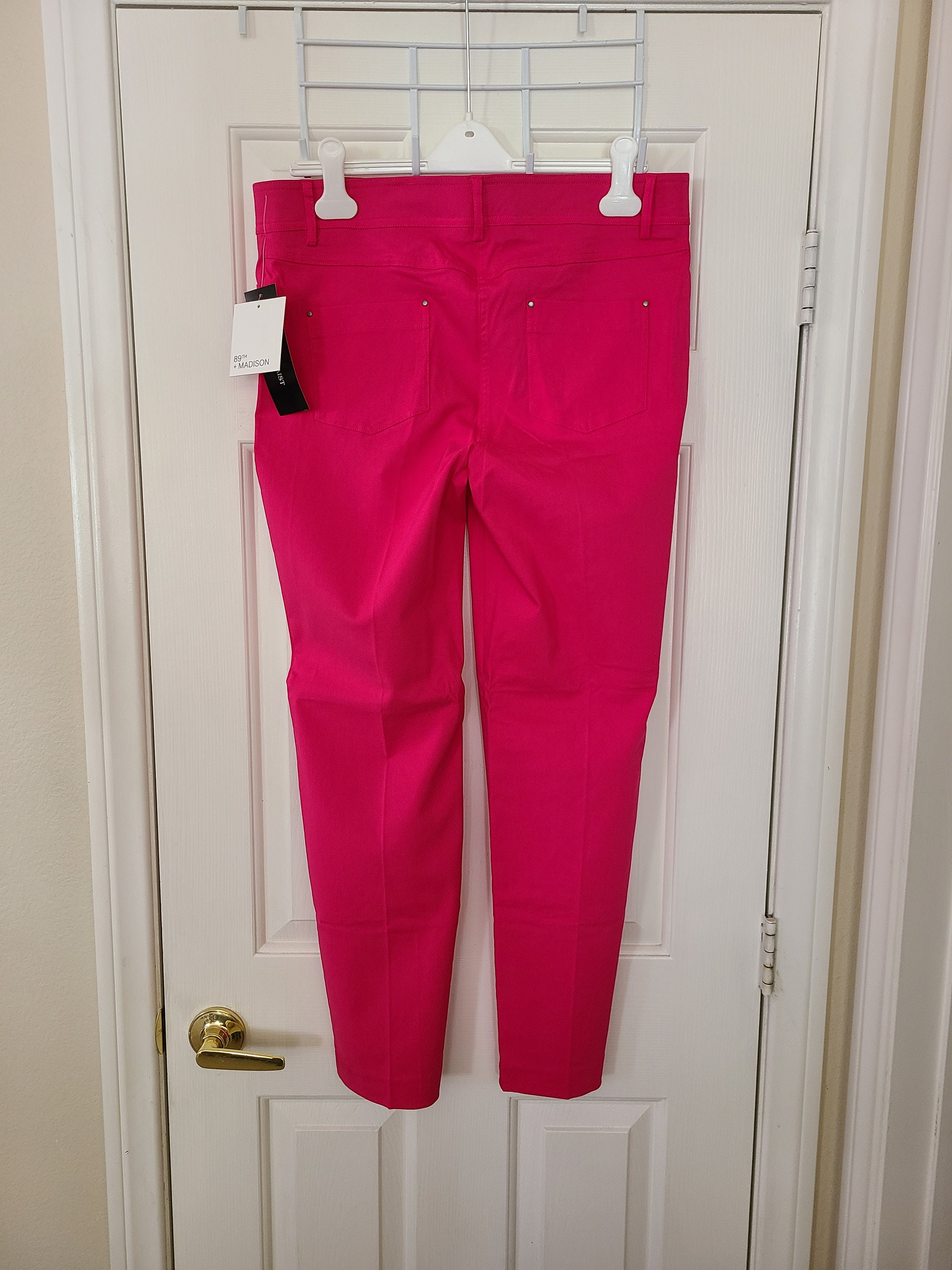 Women's Hot Pink 89th Madison Comfort Stretch Dress Pants - Etsy Finland