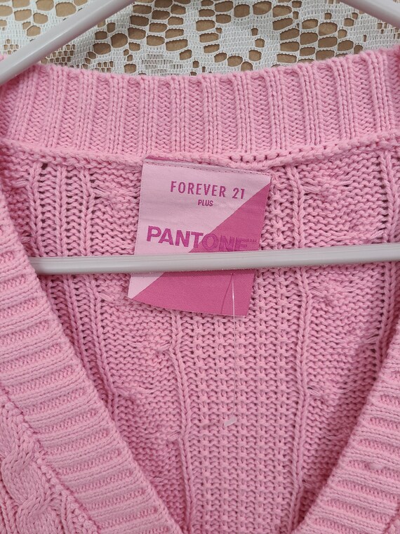 New Forever 21 Pantone Pink Cardigan Pink V-Neck … - image 3