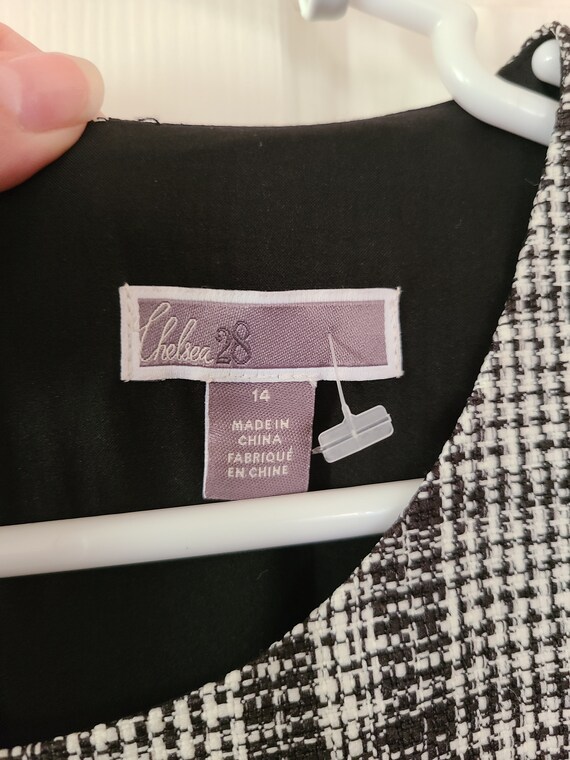 Women s CHELSEA 28 Brand Black White Gray Stripe Tartan Plaid