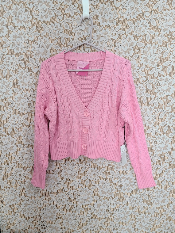 New Forever 21 Pantone Pink Cardigan Pink V-Neck … - image 1