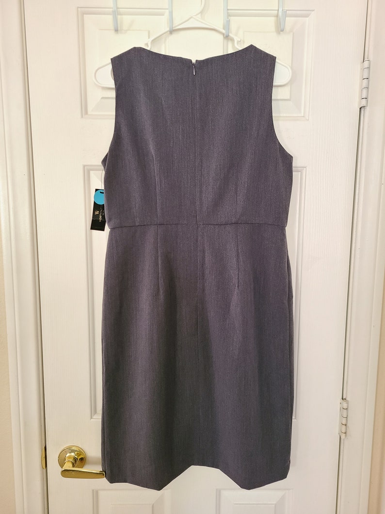 NWT Women's Worthington Gray Dress Size 10 Petite Business Work Dressy V Neck Faux Wrap image 4