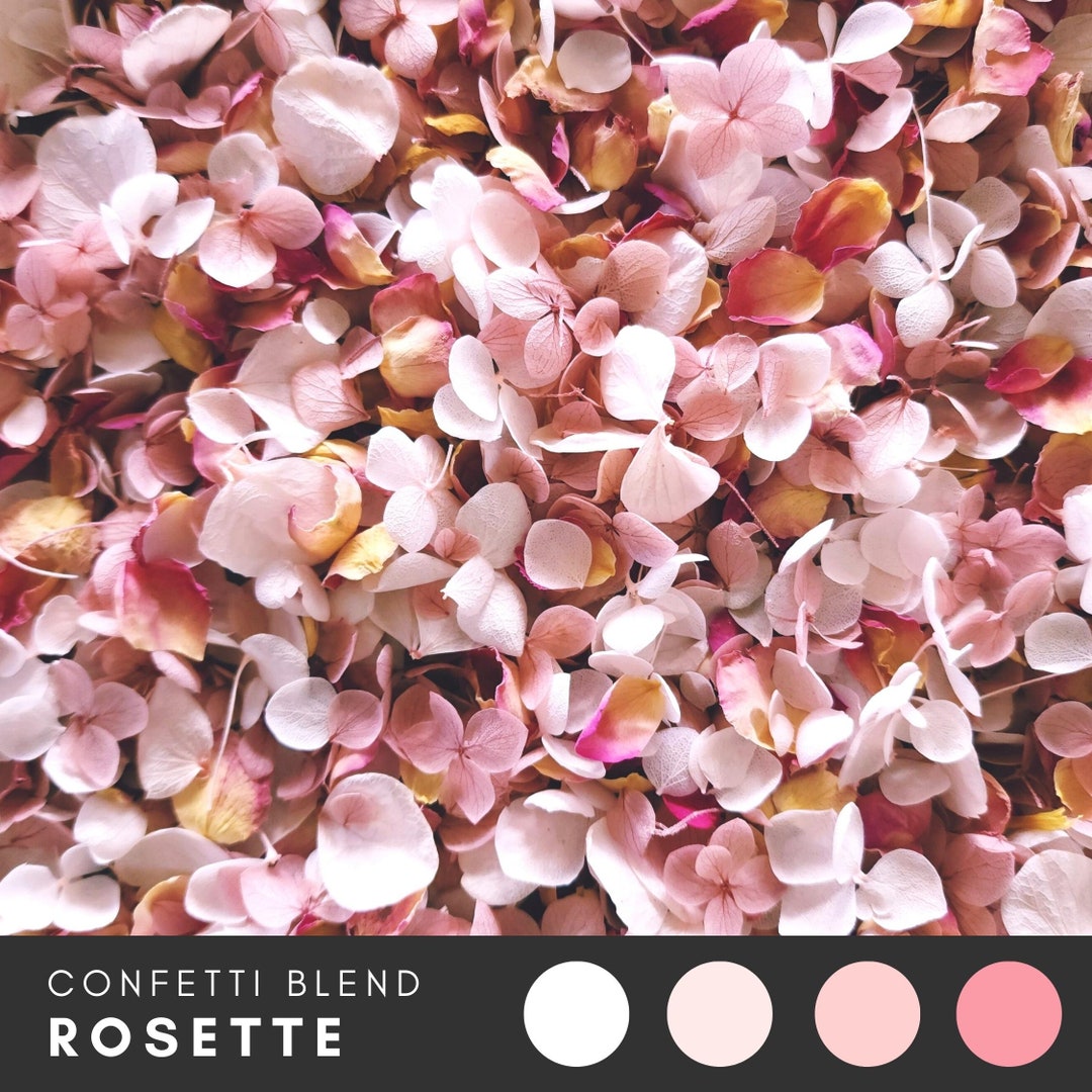 1 Litre ROSETTE Confetti Blend, Hydrangeas, Natural, Eco, Biodegradable