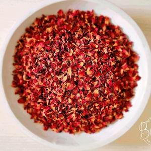RED ROSE PETALS, Dried flowers, Craft, Natural Biodegradable Confetti, Herbal, Soap, Aromatheraphy, Bulk