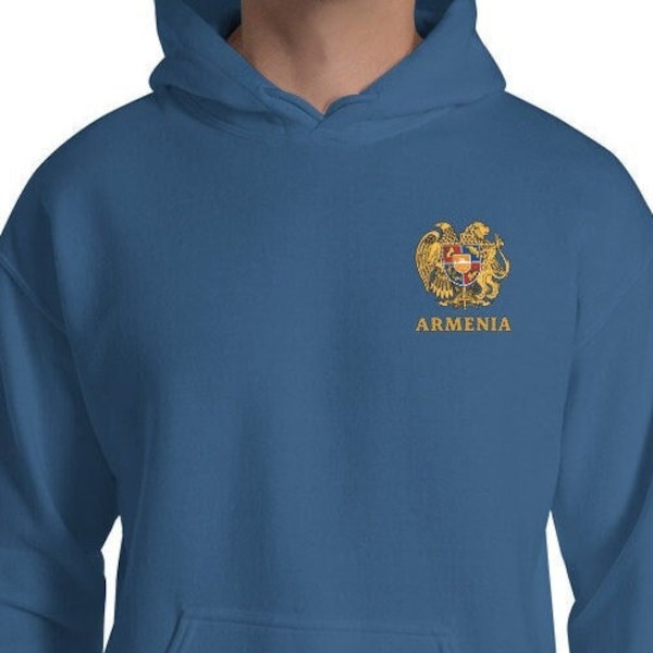 Armenian Coat of Arms Unisex Adult Hoodie, Armenian Emblem, Armenia Hoodie, Armenian Apparel, Armenian Merch, Support Armenia, Coat of Arms