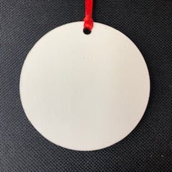 Sublimation MDF Round - Double Sided - Bag Tag/Car Hanger/Ornament, Sublimation Round Ornament, Bag Tag