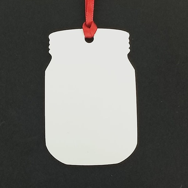 Sublimation MDF Mason Jar Bag Tag/Car Hanger/Ornament