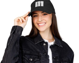 Loch11 Branded embroidered corduroy hat