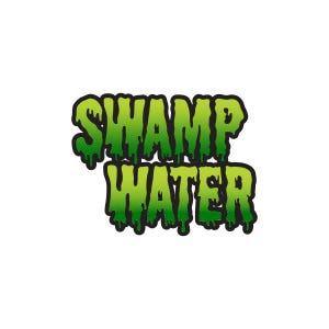May include: Green and yellow graphic design with the text "Swamp Water" in a dripping font.